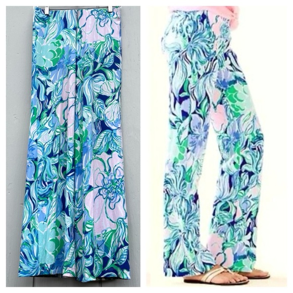 Lilly Pulitzer Pants - Lilly Pulitzer Party Thyme Palazzo Pants